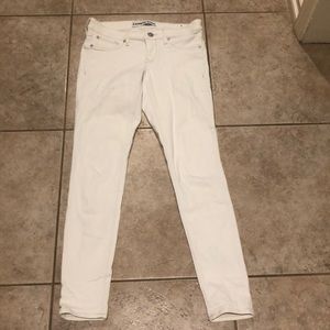 White jegging Express skinny jeans